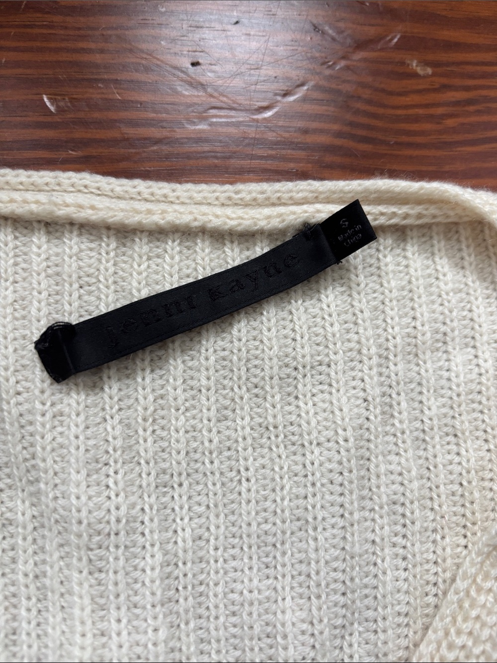 Jenni Kayne Wool Cashmere Sweater in Cream , Size Small - Picture 2 of 3
